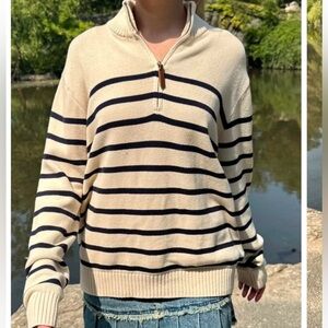 ALEAH COTTON STRIPE SWEATER